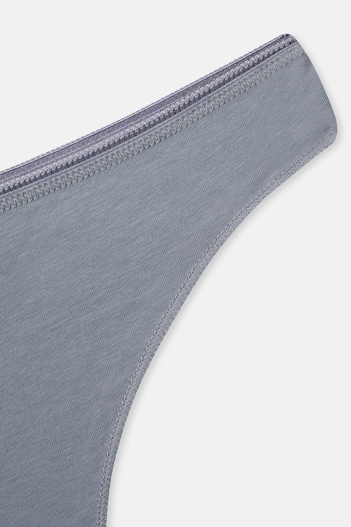 Gray-Purple-Soft Pink 3-PACK PLAIN THONG PANTIES