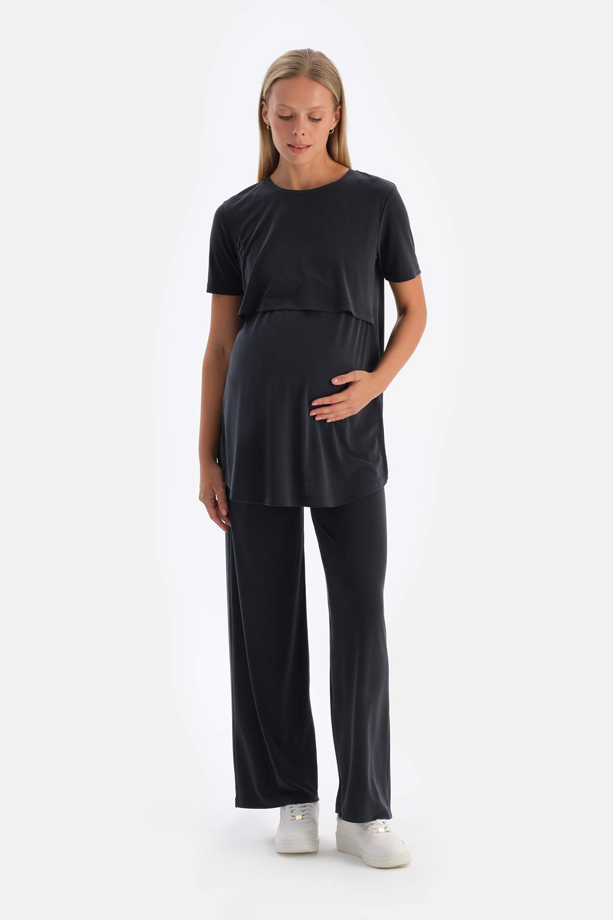 Black MODAL MATERNITY PANTS