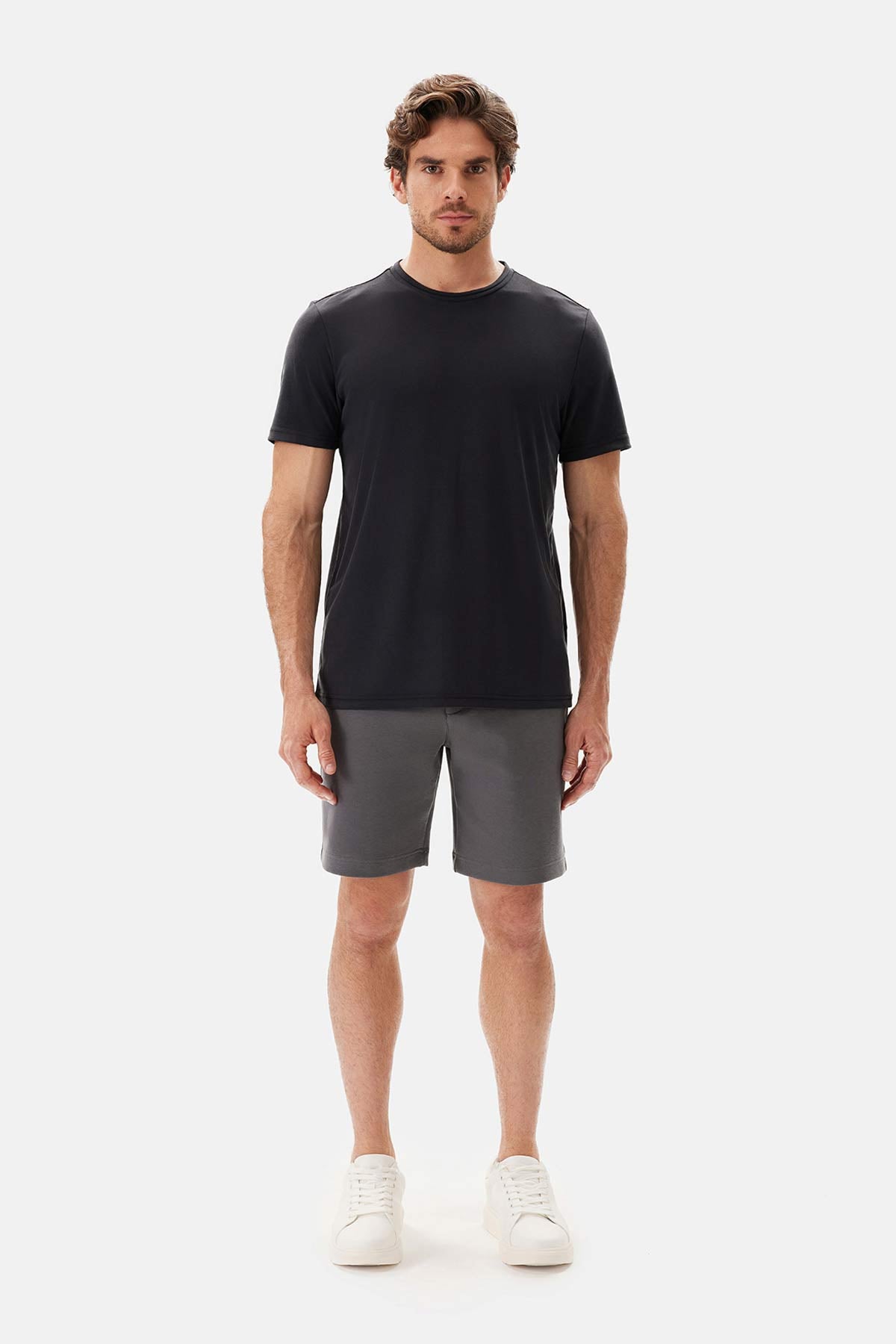 Black WOVEN STRIPED TROUSERS