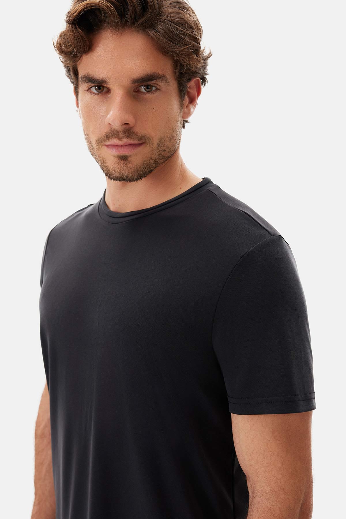 Black WOVEN STRIPED TROUSERS