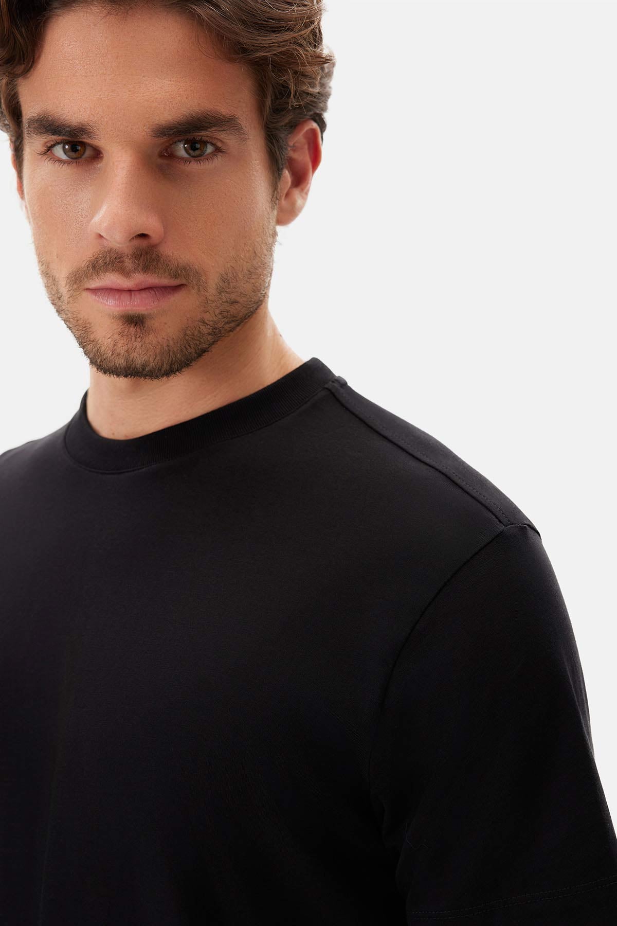 Black WOVEN STRIPED TROUSERS