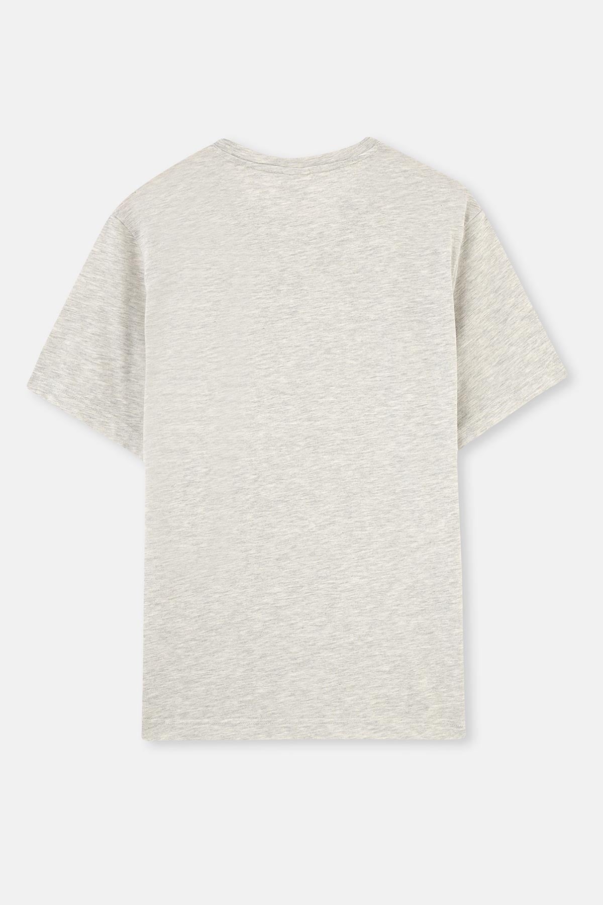 Kar Melanj Bisiklet Yaka Kısa Kollu Süprem Tişört