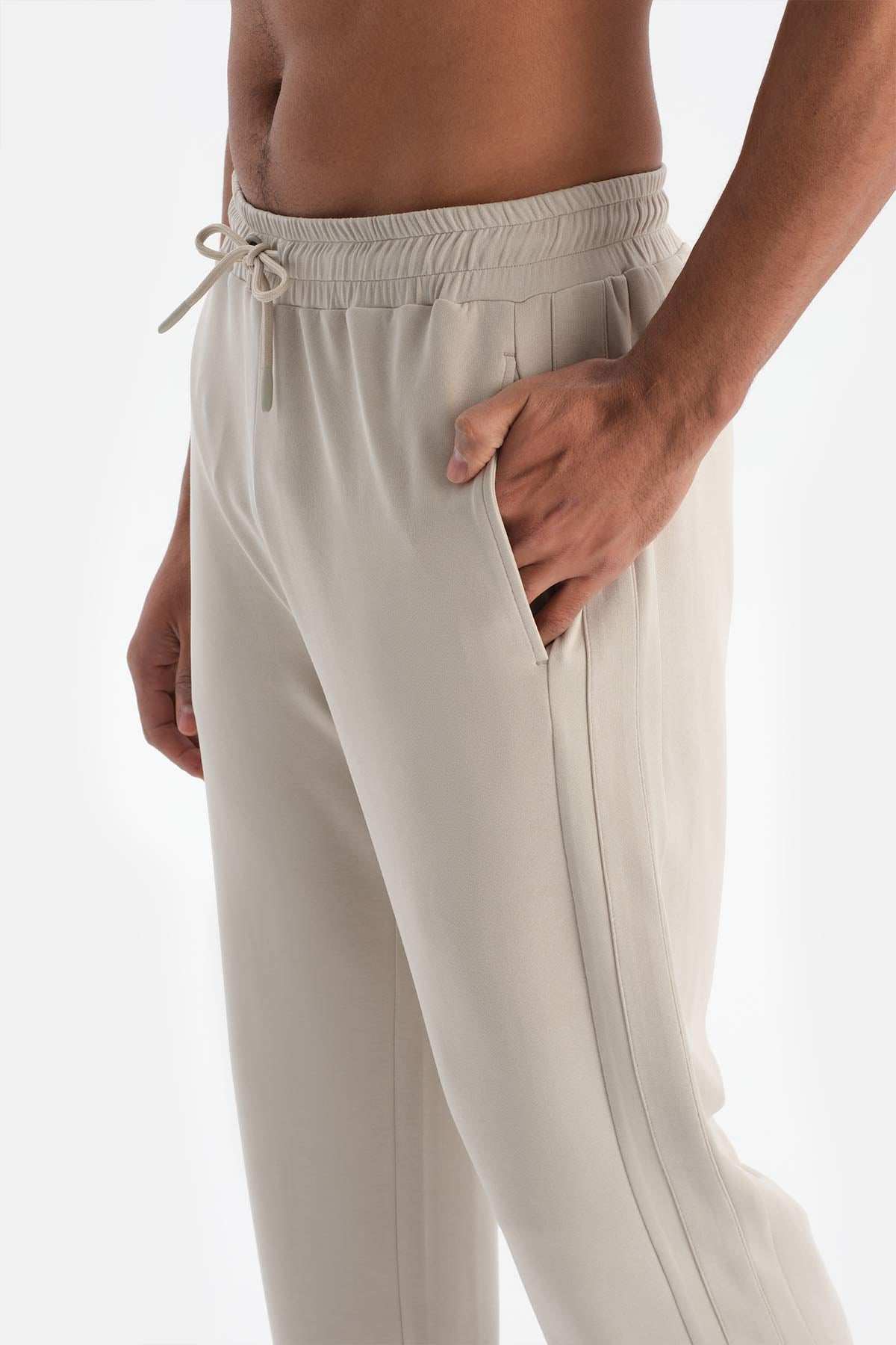 Açık Bej Dagi Active Erkek Modal Yan Detaylı Eşofman Altı