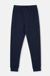 Lacivert Jogger Paça Waffle Pantolon