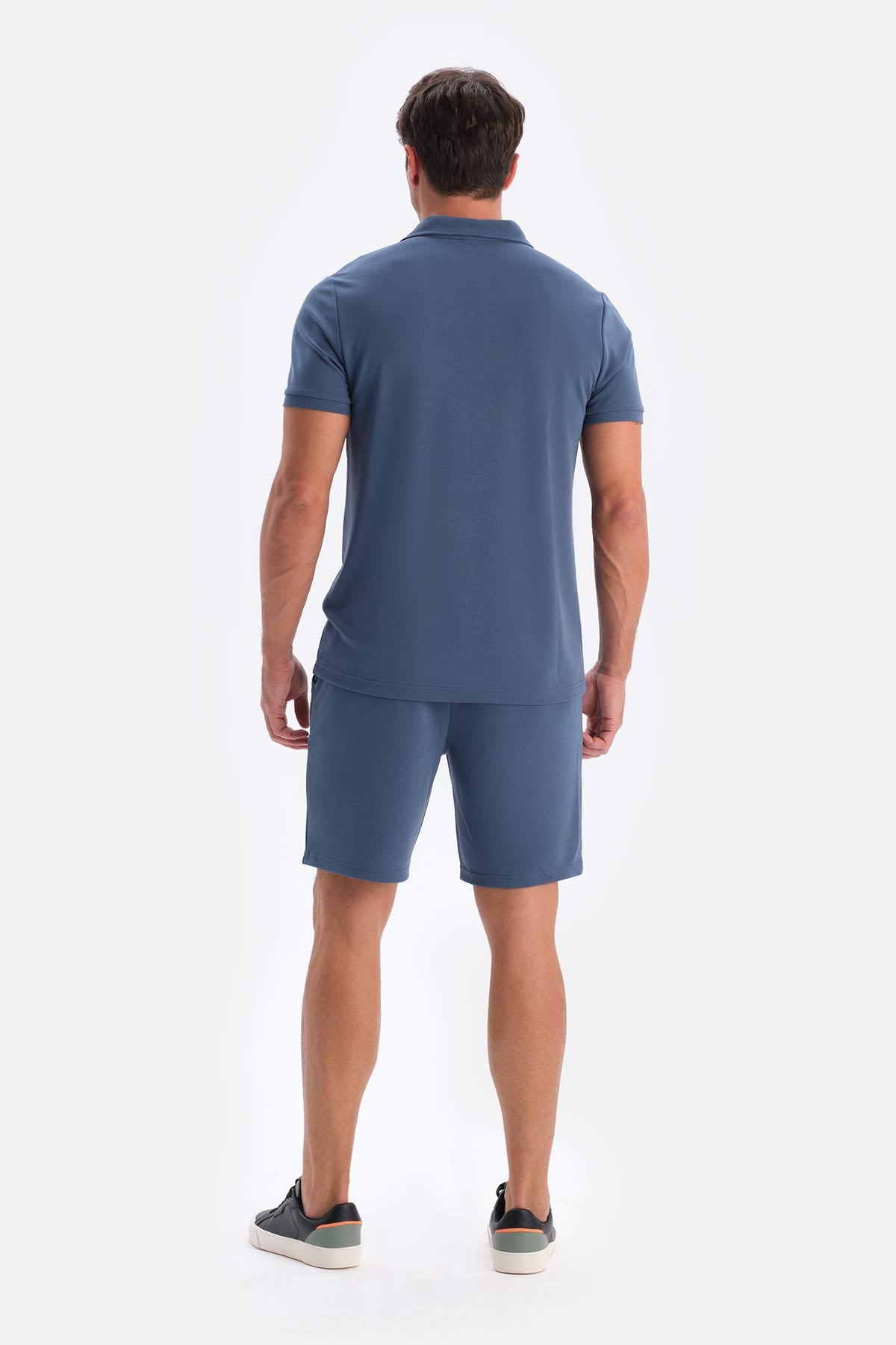 Indigo MODAL PIQUE SHORTS WITH POCKETS