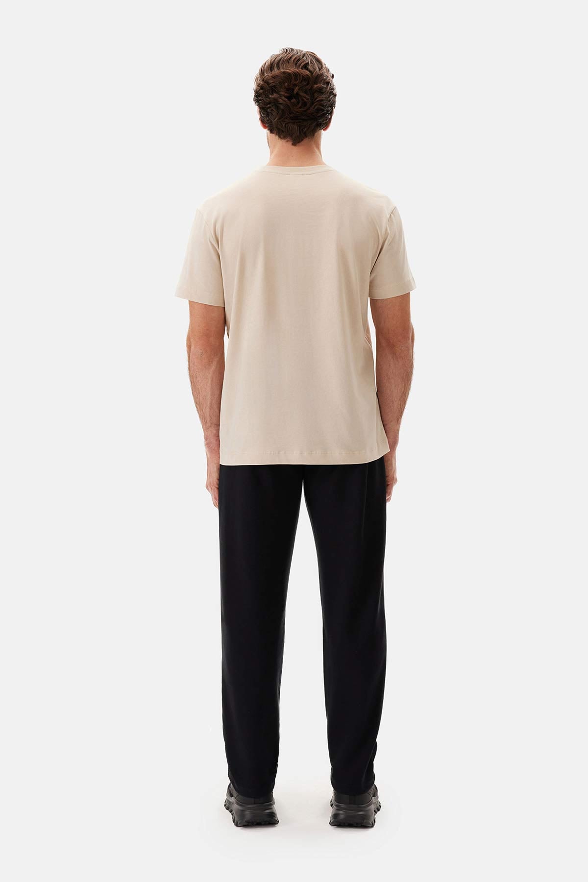 Black FLAT LEG SWEATPANTS