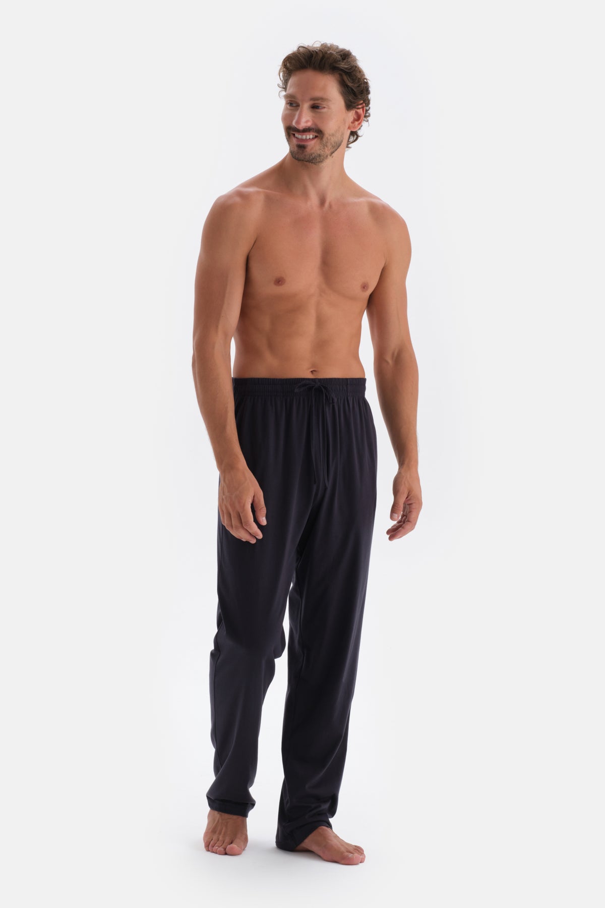 Indigo HALF-PLOT REGLAN SLEEVE COTTON MODAL PAJAMAS SUIT