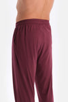 Bordeaux V-NECK LONG SLEEVE COTTON MODAL PAJAMA SET