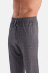 Grey CROW NECK OVERSIZE TOP COTTON MODAL PAJAMA SET