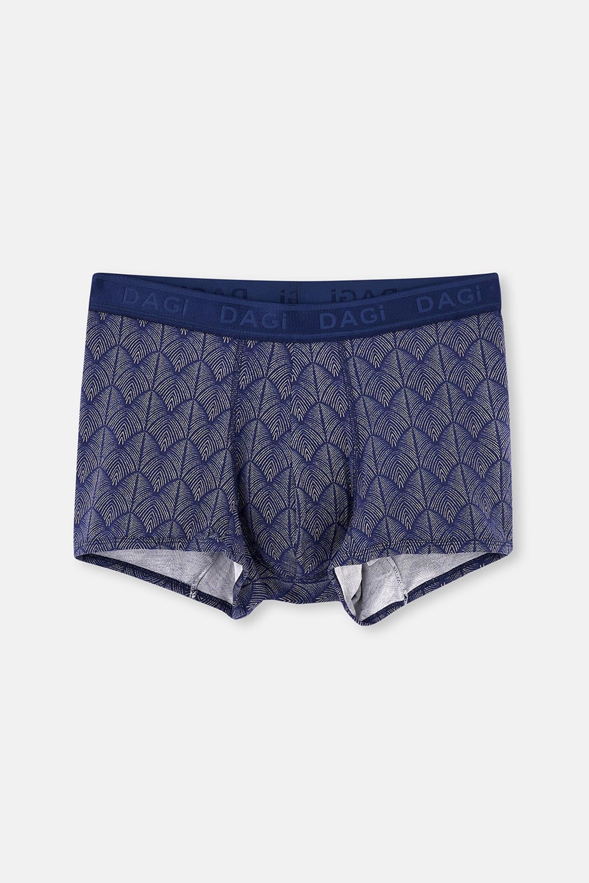 Lacivert Micro Modal Desenli 2'li Boxer