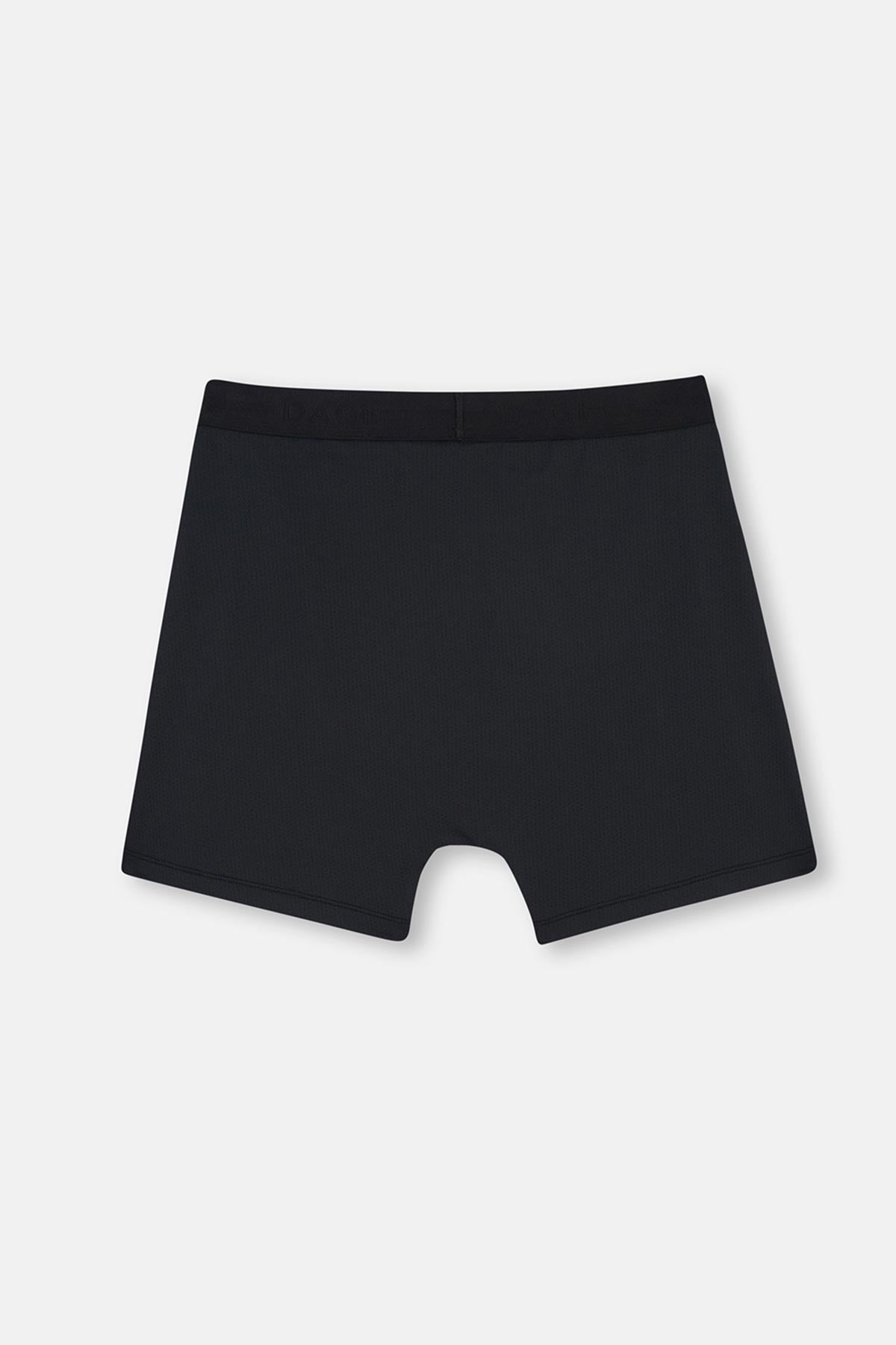 Siyah Basic Yan Detaylı Boxer