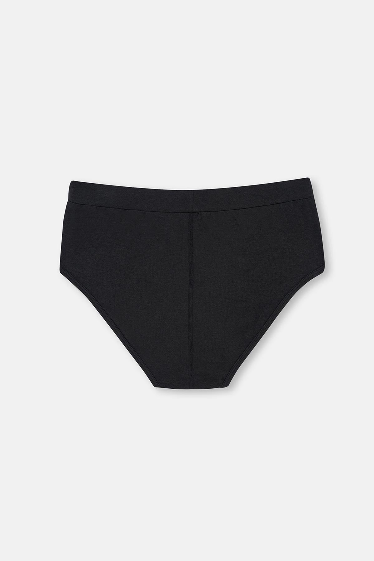 Siyah Dikiş Detaylı Kumaş Kaplama Lastikli Slip