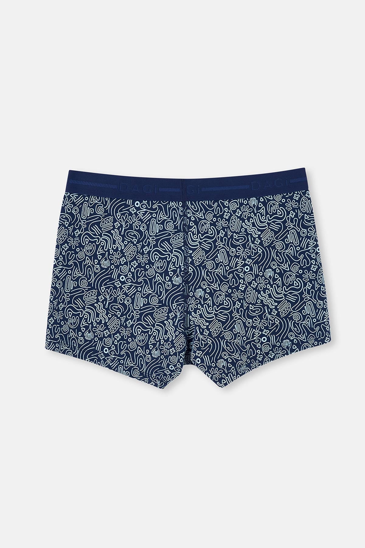 Lacivert Pamuk Desenli 2'li Boxer