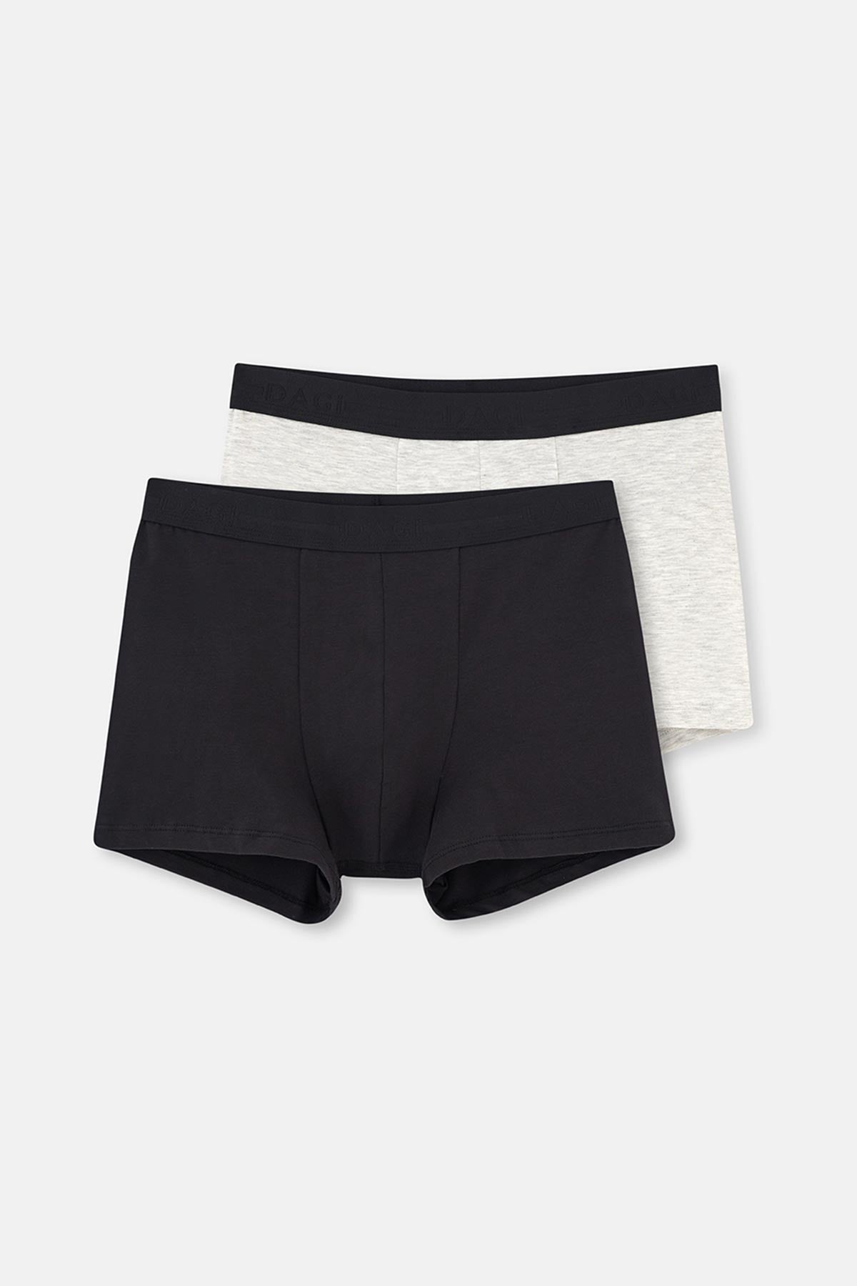 Grey Melange-Black BOXER