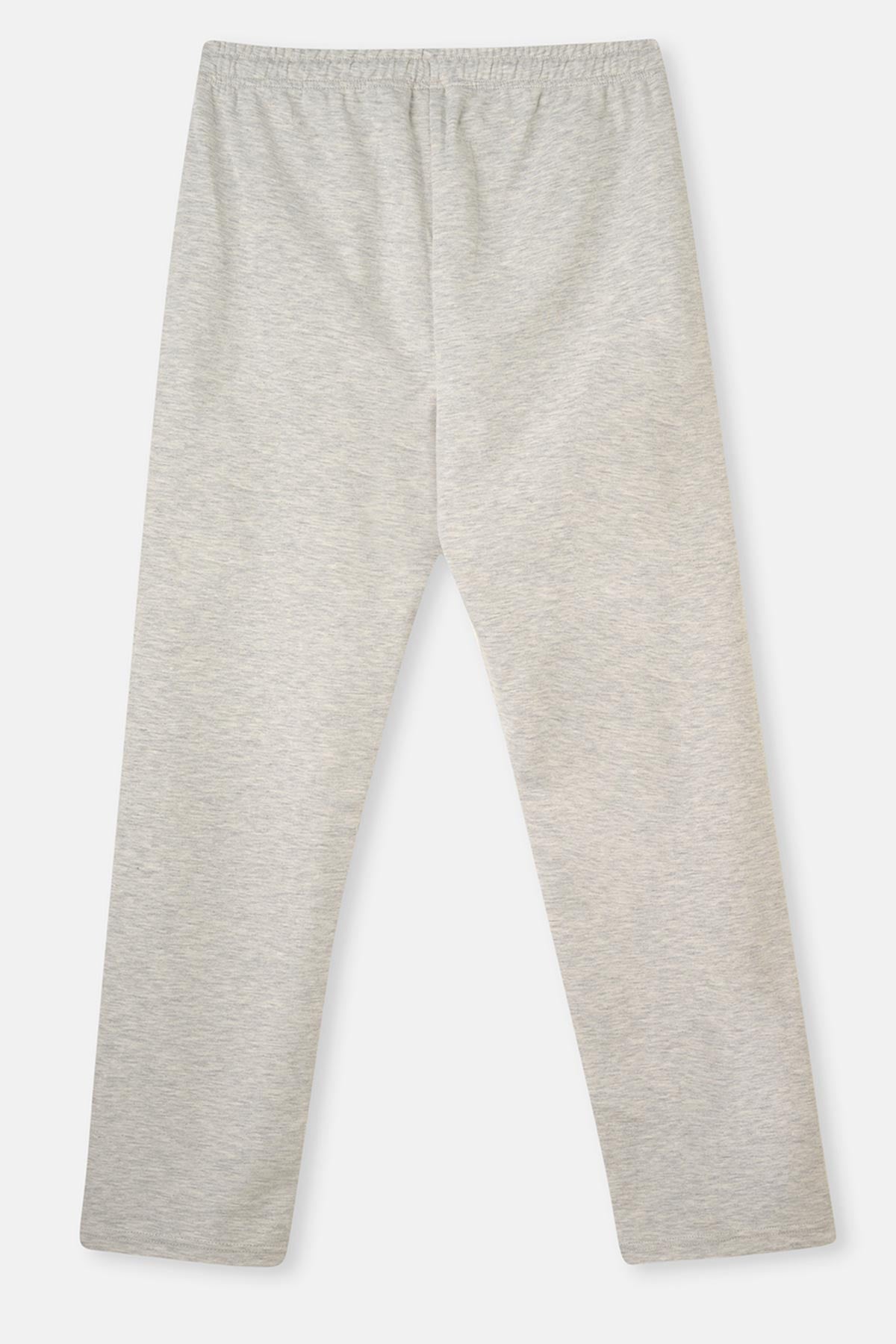 Kar Melanj Interlok Cepli Pantolon Pijama Altı