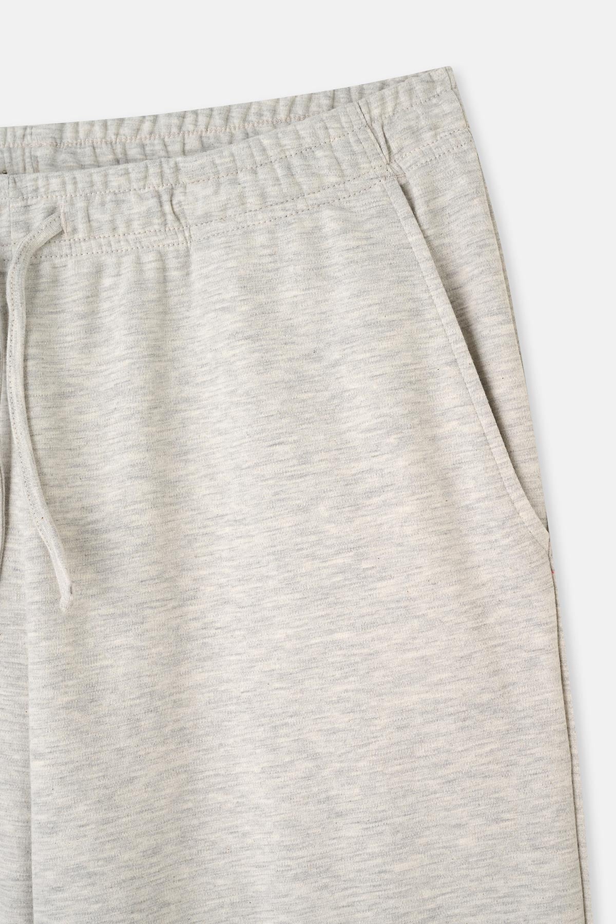 Kar Melanj Interlok Cepli Pantolon Pijama Altı