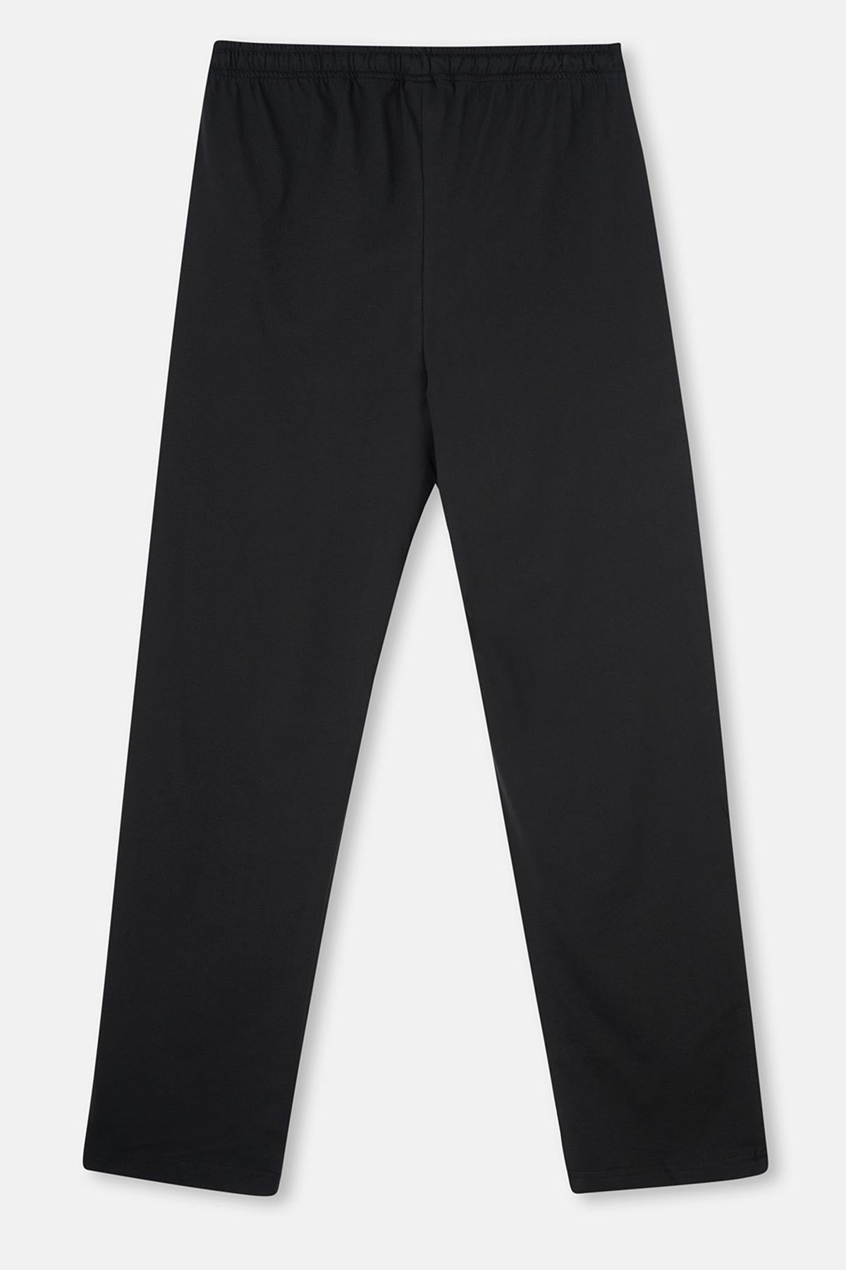 Siyah Süprem Cepli Pantolon Pijama Altı