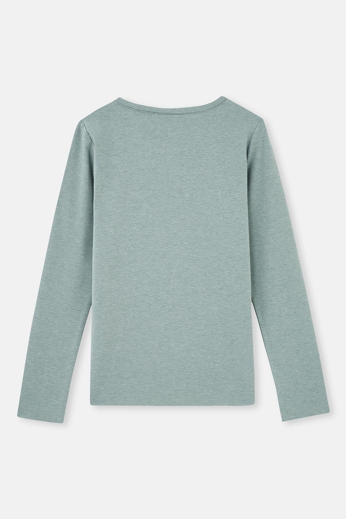 Yeşil Yarım Patlı Everfresh Tişört Pijama Üstü