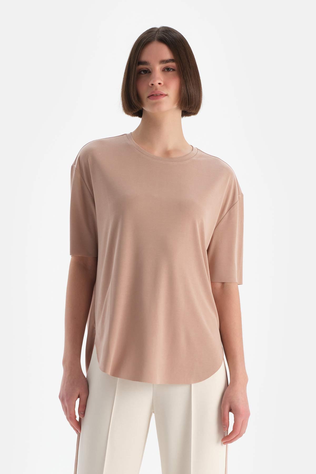 Sütlü Kahve Dagi Active Kadın Modal Tişört