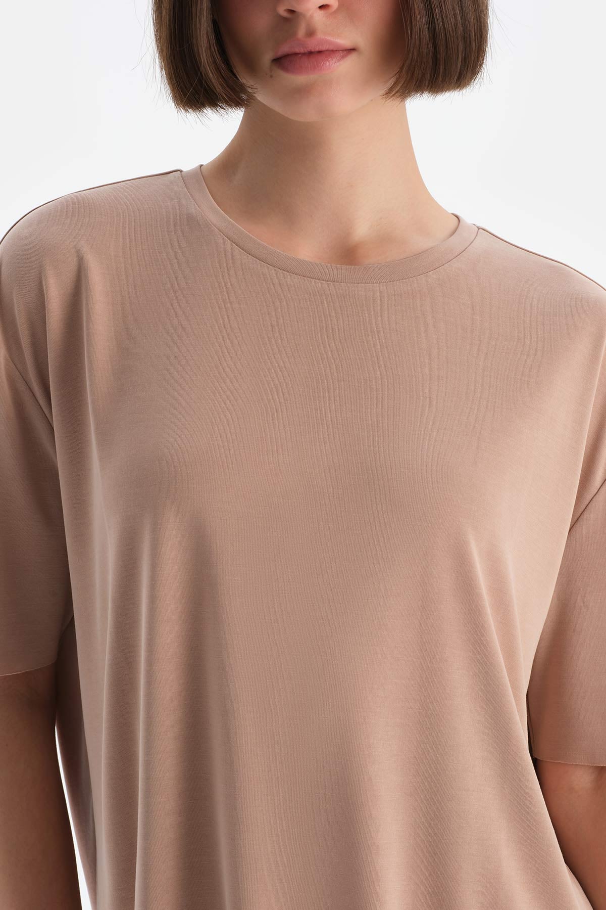 Sütlü Kahve Dagi Active Kadın Modal Tişört