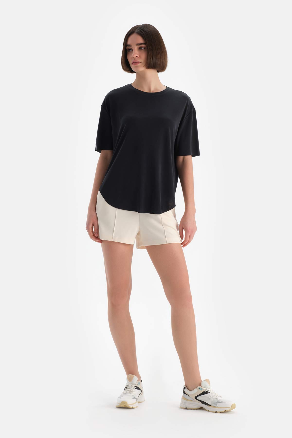 Siyah Dagi Active Kadın Modal Tişört