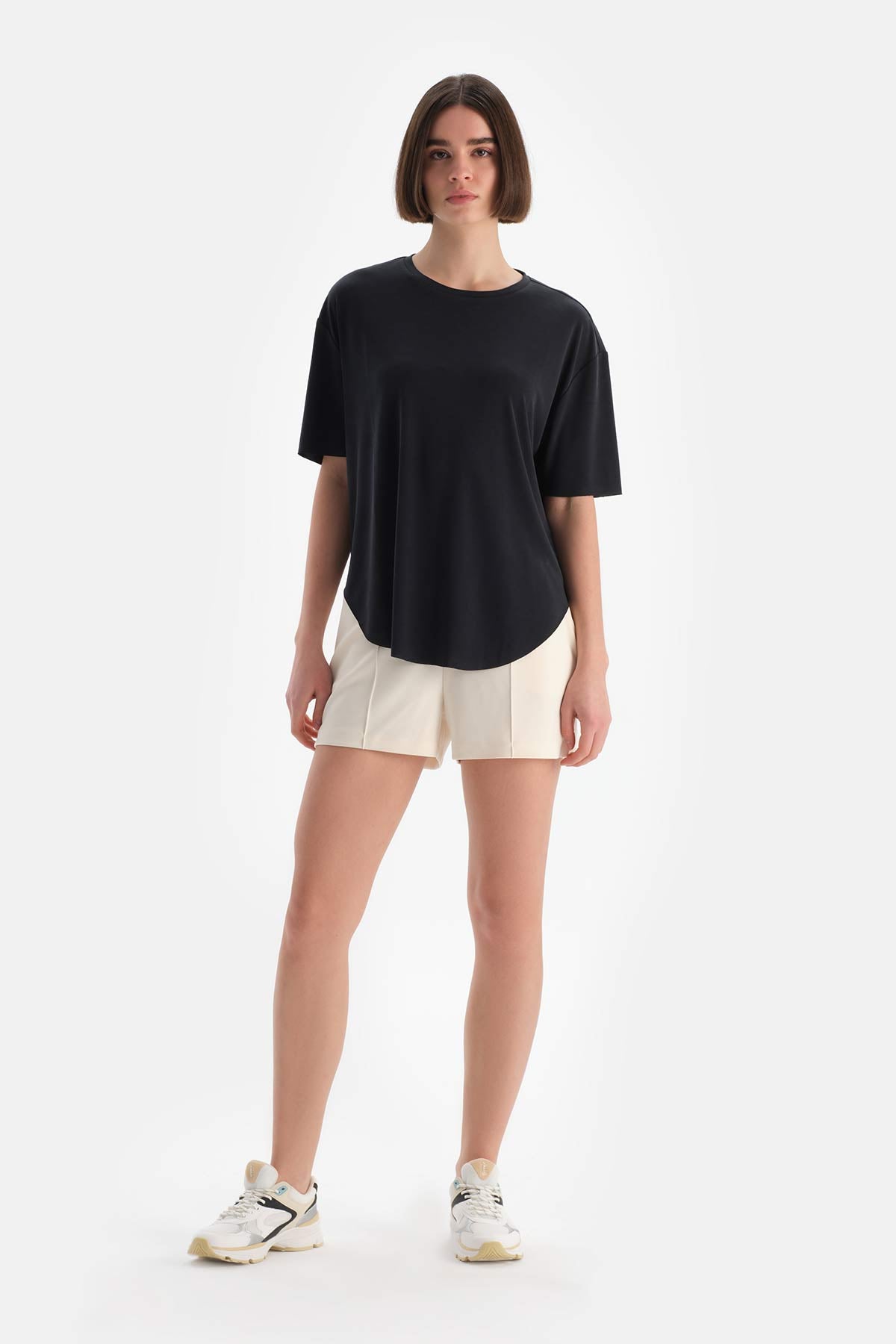 Siyah Dagi Active Kadın Modal Tişört