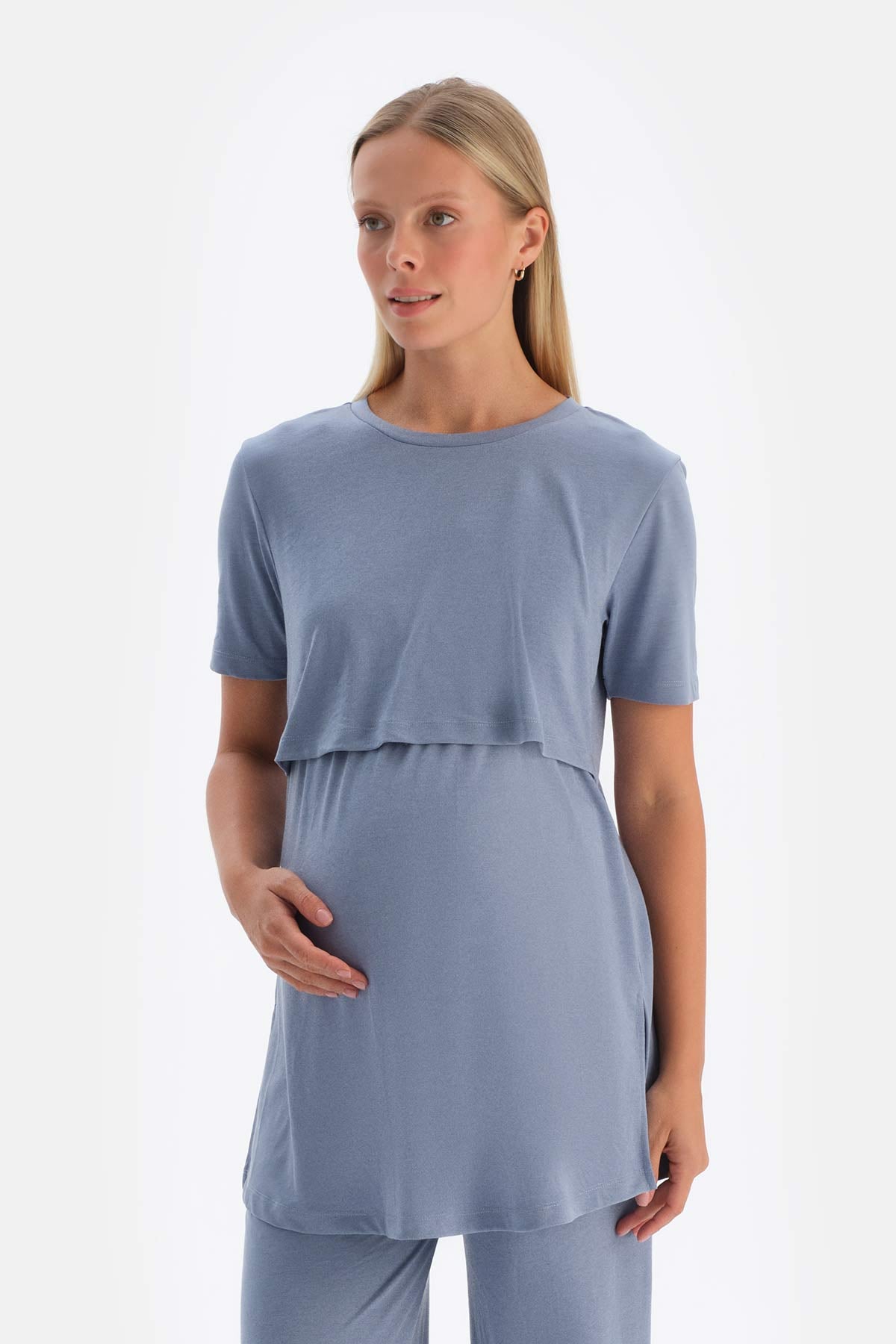 Indigo FUNCTIONAL MODAL MATERNITY T-SHIRT