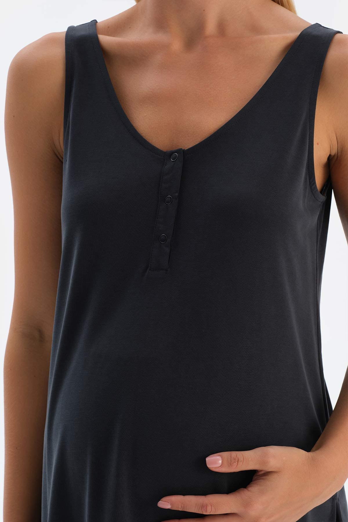 Siyah Modal Yarım Patlı Hamile Atlet