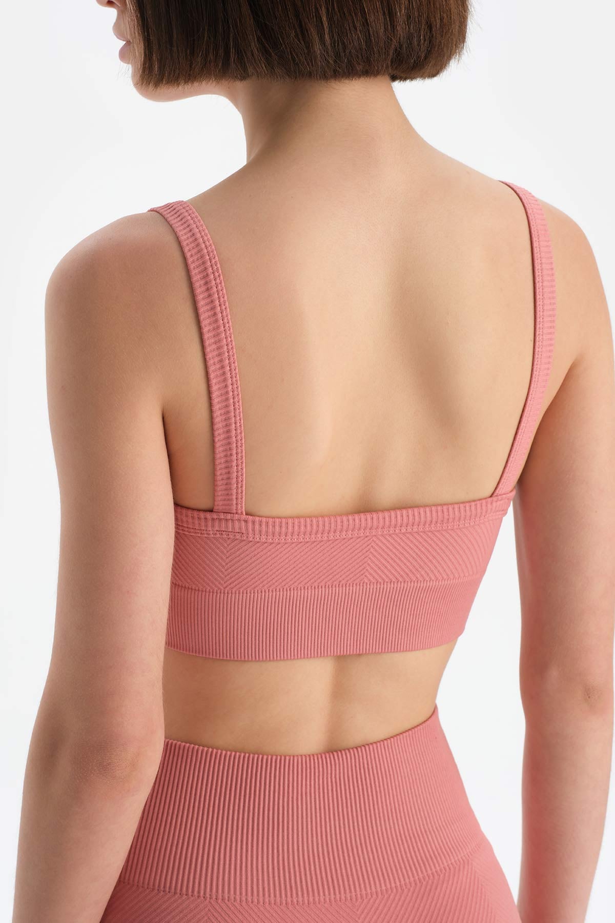 Gül Kurusu Dagi Active Kadın Kalın Askılı Seamless Sporcu Sütyeni