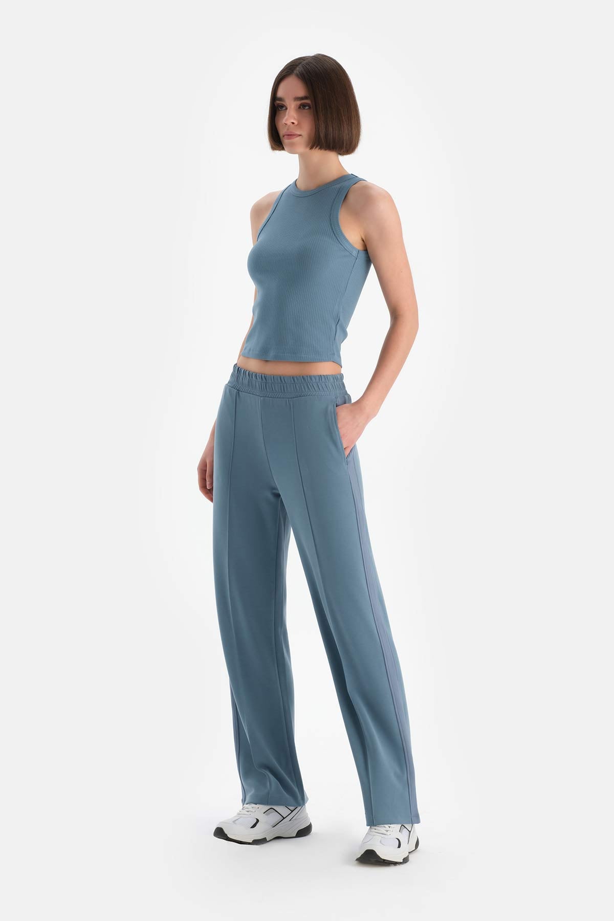 Açık Mavi Dagi Active Kadın Kaşkorse Kolsuz Atlet