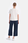 White SILK FINISHING INTERLOCK CREW NECK T-SHIRT