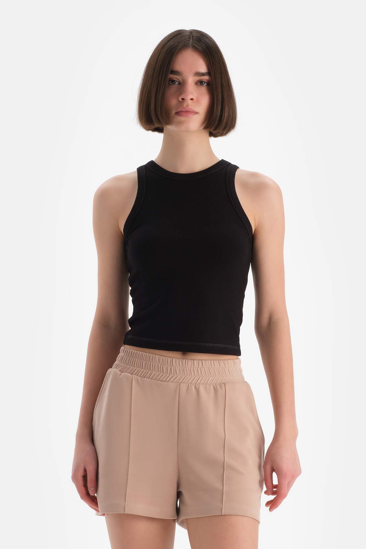 Siyah Dagi Active Kadın Kaşkorse Kolsuz Atlet