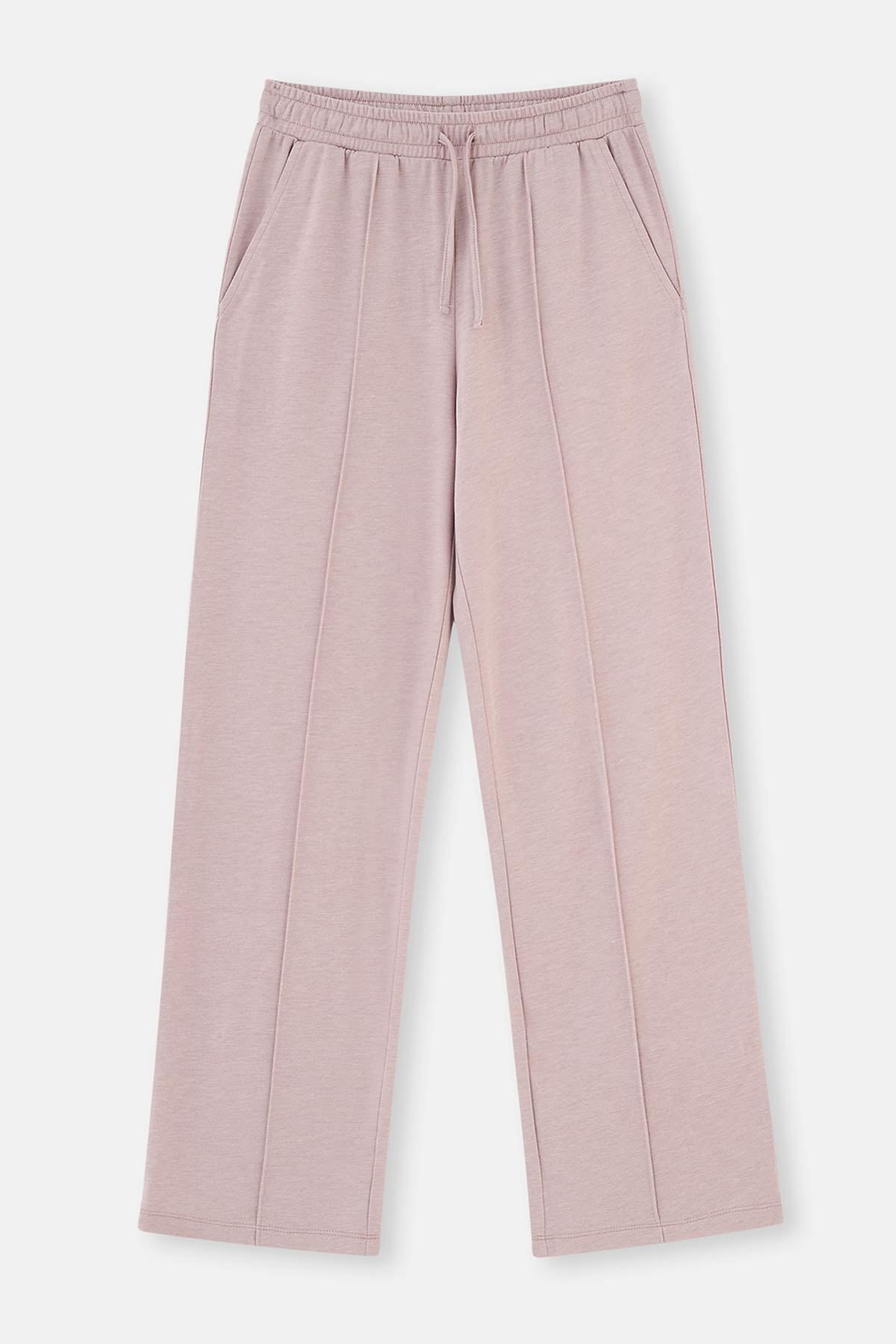 Light Lilac WIDE LEG RIBBED DETAILED EVERFRESH TRACKS BOTTOM