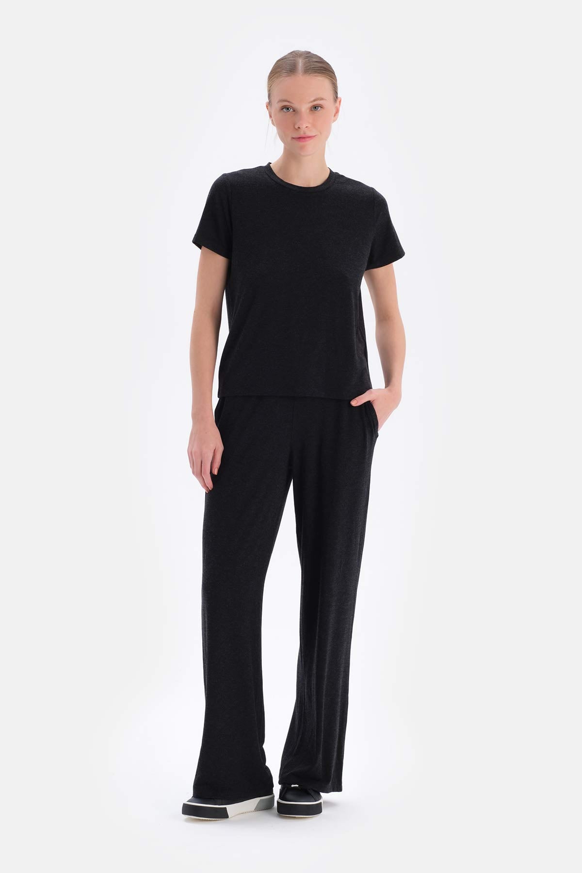 Black SOFT TOUCH BASIC TROUSERS