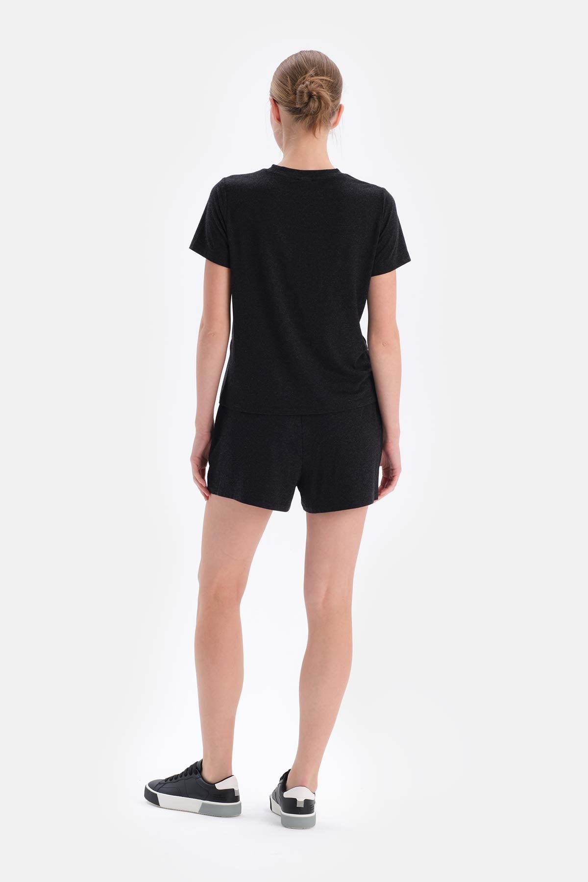 Siyah Soft Touch Basıc Şort