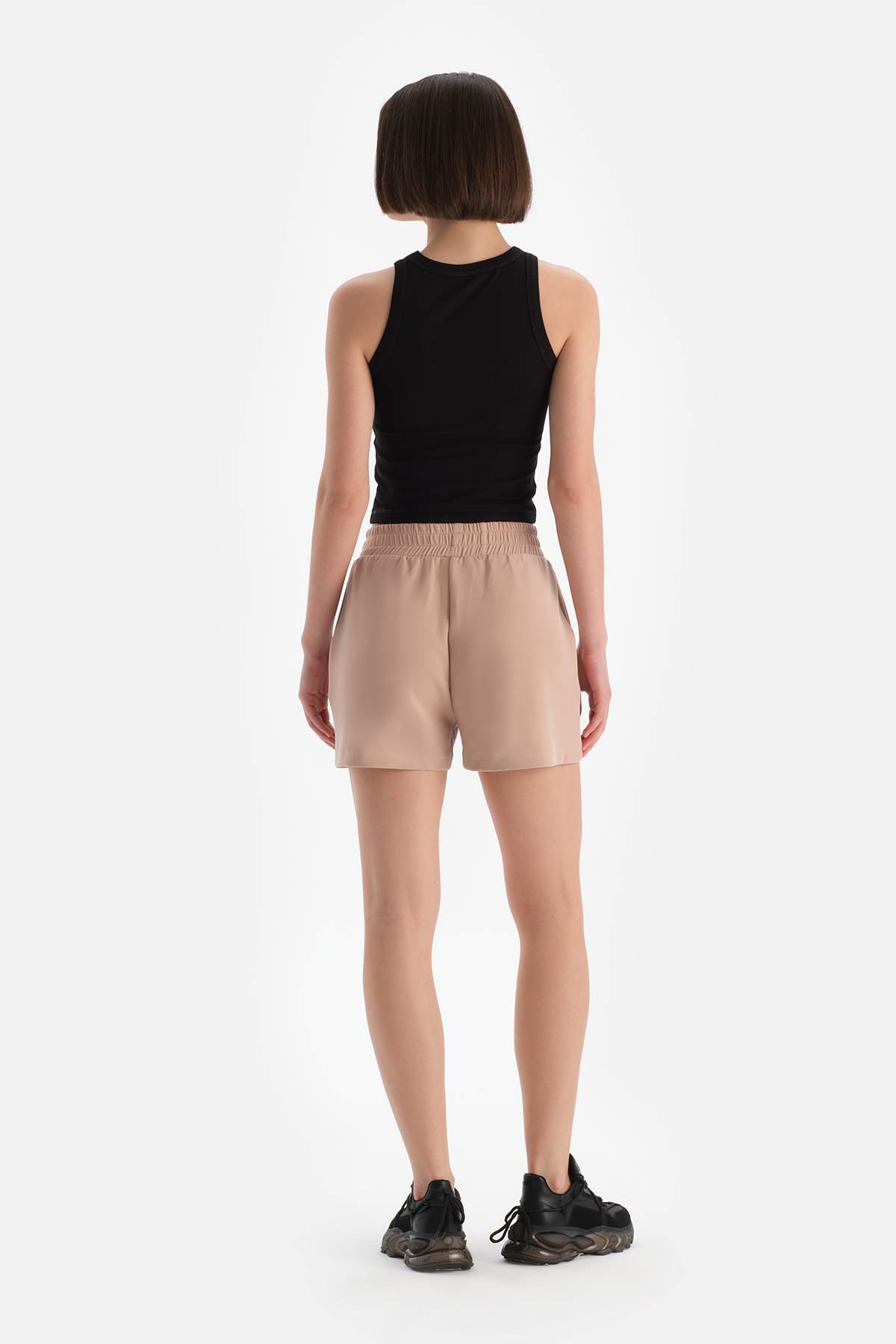 Sütlü Kahve Dagi Active Kadın Modal Nervürlü Şort