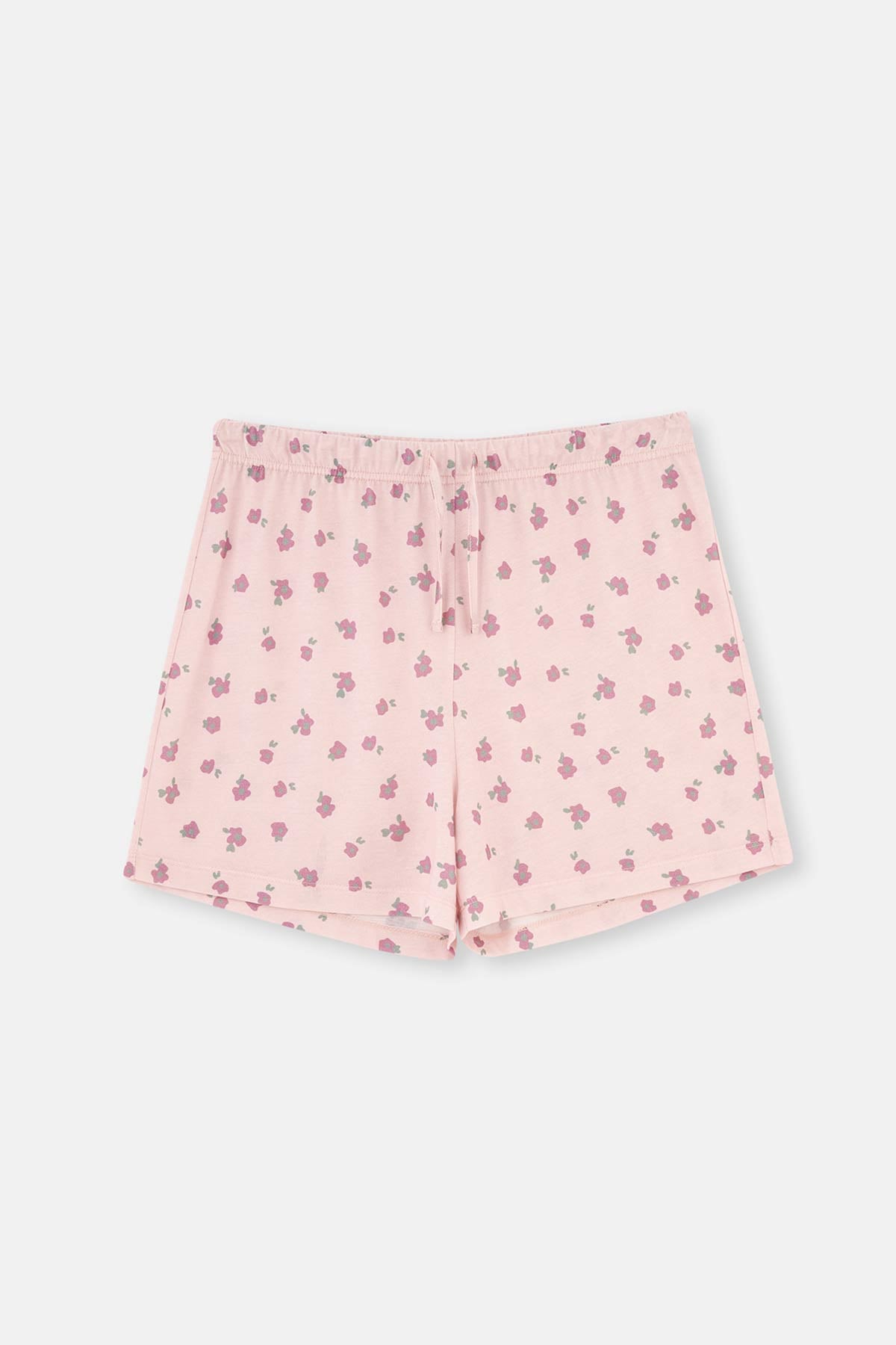 Açık Pembe 2'li Modal Örme Şort Pijama Altı