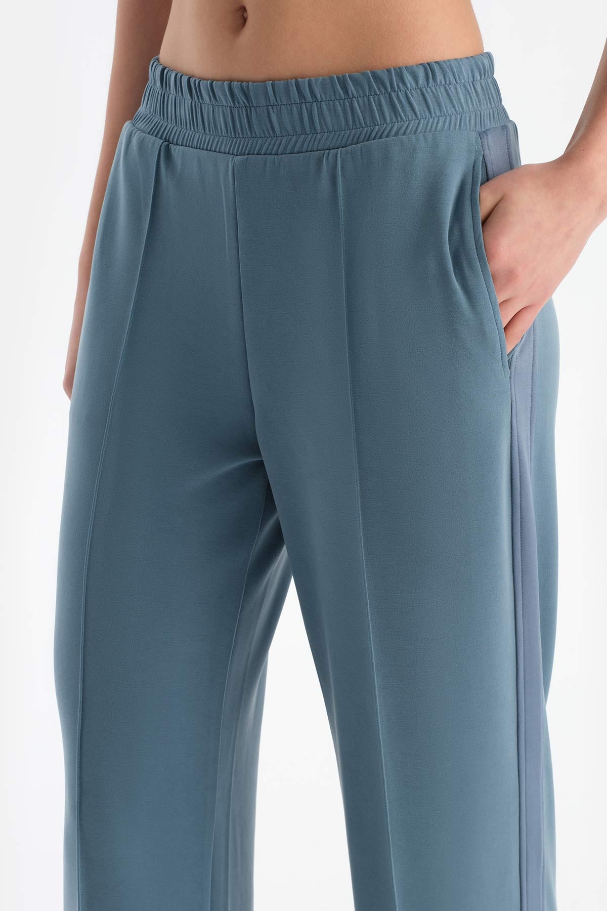 Açık Mavi Dagi Active Kadın Modal Nervürlü Eşofman Altı