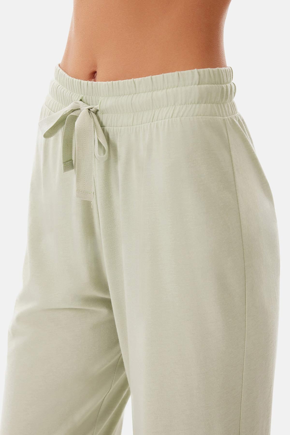 Yeşil Kalın Askılı Celliant Pijama Takımı