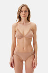 Light Brown TULLE DETAILED BODYSUIT