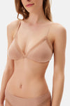 Light Brown TULLE DETAILED BODYSUIT