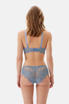 Blue TULLE DETAILED BODYSUIT