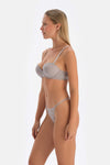 Light Grey LACE DETAILED STRING