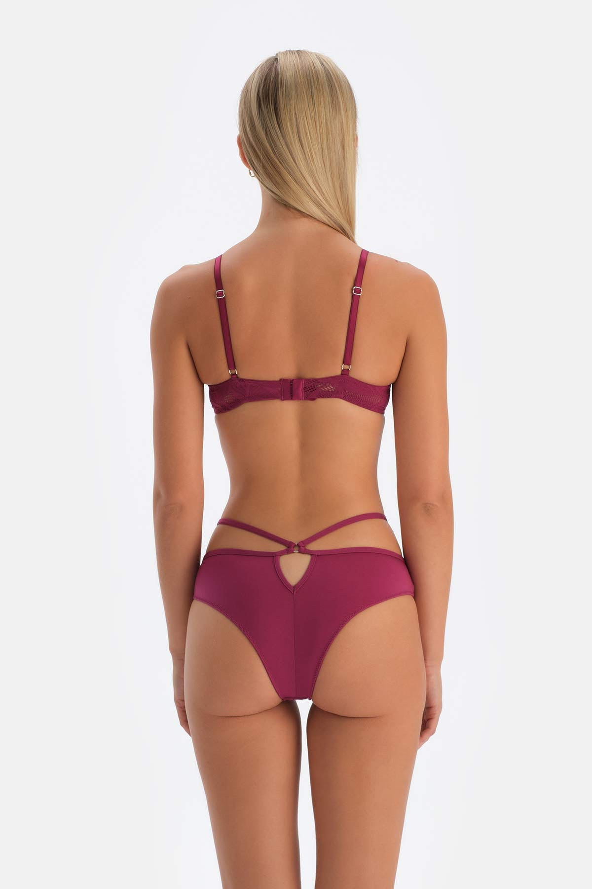 Damson TULLE DETAILED BODYSUIT
