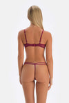Damson TULLE DETAILED BODYSUIT