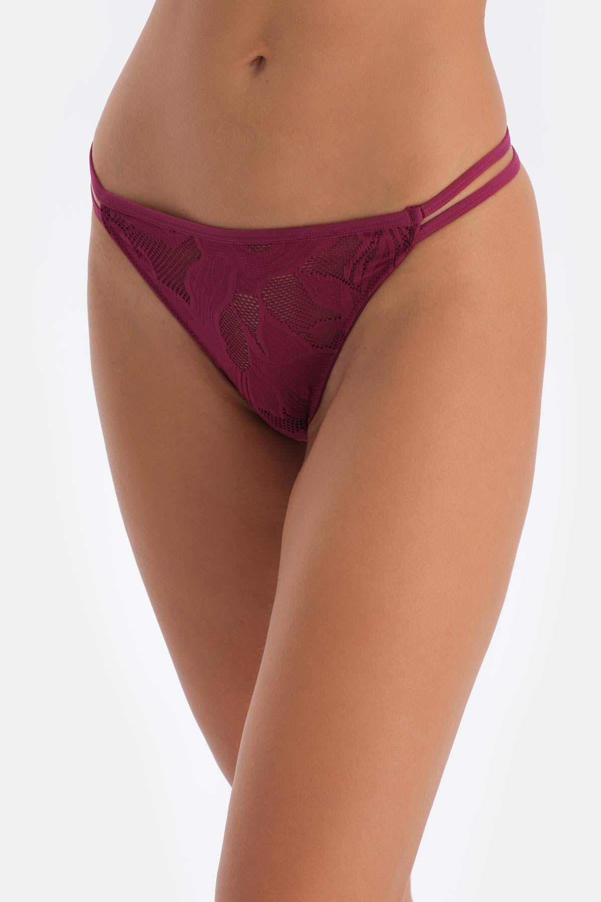 Damson TULLE DETAILED BODYSUIT