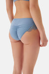 Blue TULLE DETAILED BODYSUIT