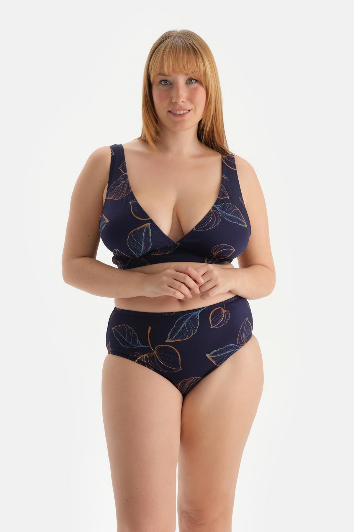 Navy CORSET BIKINI TOP