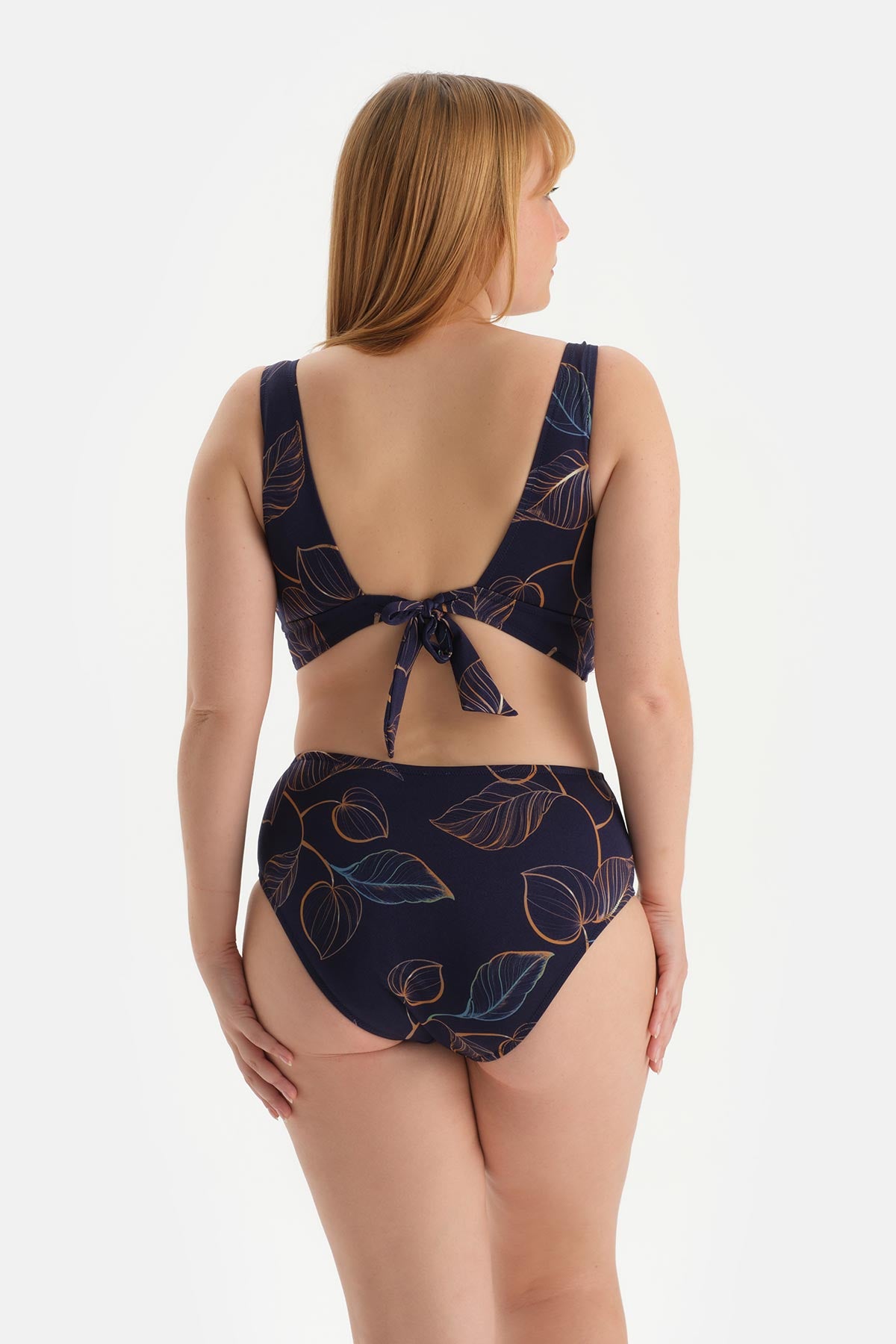Navy CORSET BIKINI TOP