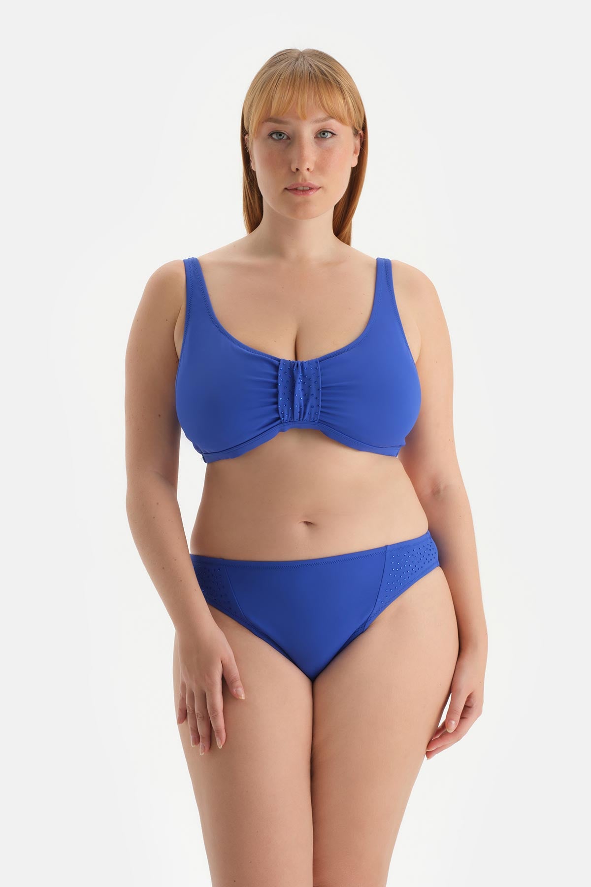 Sax Mavisi Korseli Toparlayıcı Bikini Üst